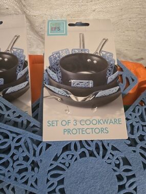CH&EFs Blue Felt Cookware Protectors - Set of 3